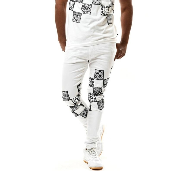 Bandana Patch Twill Stretch Pants - Picture 3 of 3